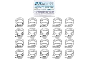 TICONN 20PCS Hose Clamp Set: 1/4''-7/16'' Hose Clamps