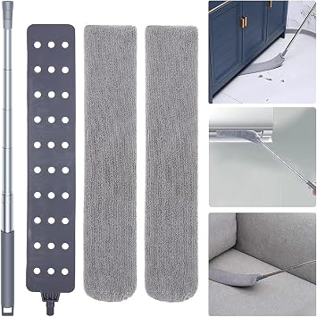Dust Cleaner Microfiber Duster, Gap Dust Cleaning Artifact with Extension Pole & Bendable Head, Washable Extendable Gap Dusters for Sofa Bed Furniture Bottom,Ceiling Fan,Blinds Gap Dust Cleaner