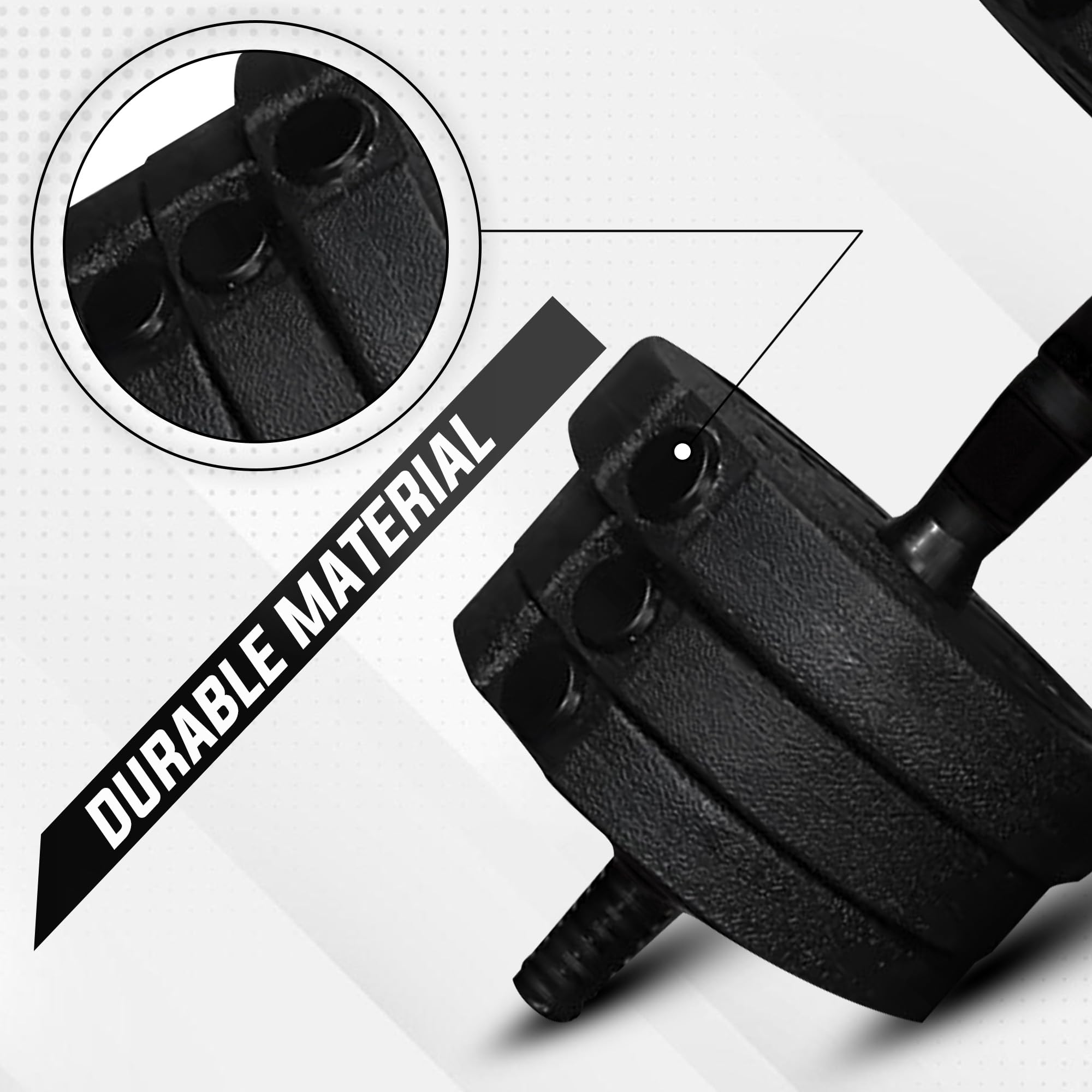 Mancuernas Ajustables, Pesas Ajustables para Gimnasio en Casa, Set de Pesas y Mancuernas para Musculación y Fitness, Entrenamiento de Fuerza, Negro