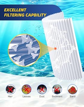 ZOTEE PLM300 Pool Filter Cartridge, Replace for Sta-Rite System 2 PLM300, 27002-0300S DE Pool and Spa Filter,300 sq.ft