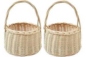 Charming Willow Basket with Handle - An Easter Delight