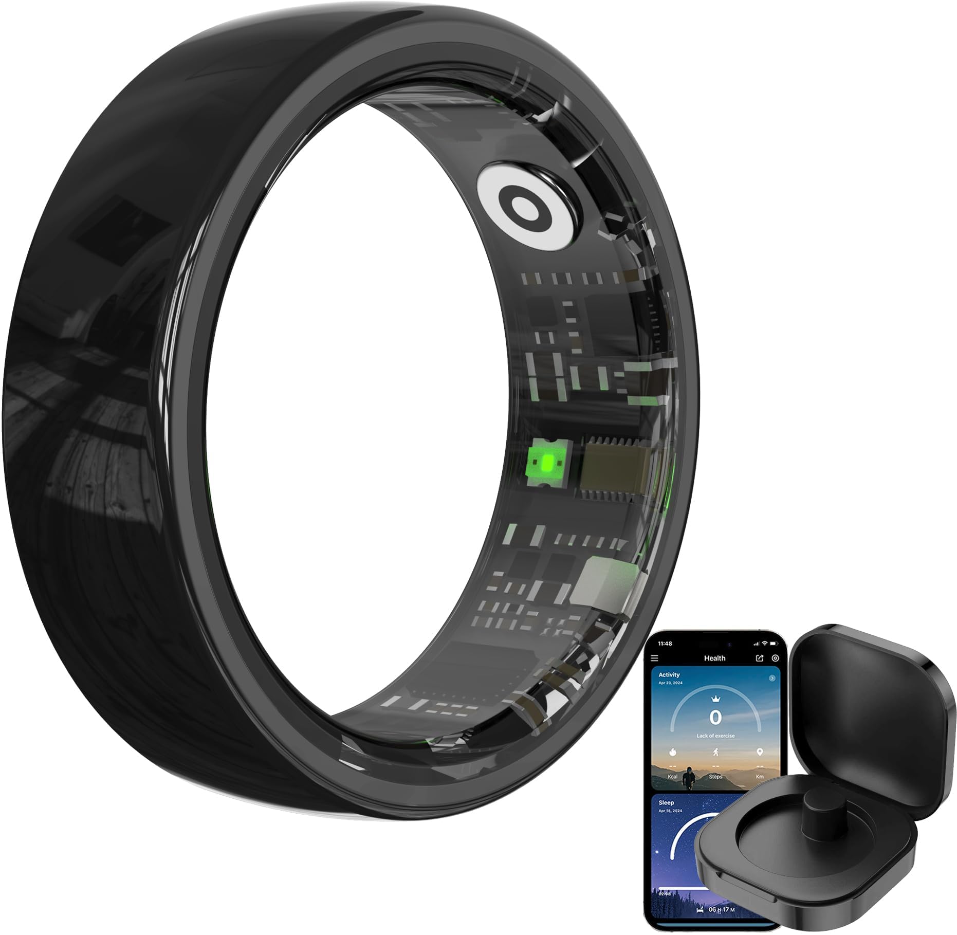 findtime Anelli intelligenti da donna per coppia, cardiofrequenzimetro, monitoraggio del sonno, anelli fitness da uomo, per ossigeno nel sangue, contapassi, controllo dei gesti, anello intelligente