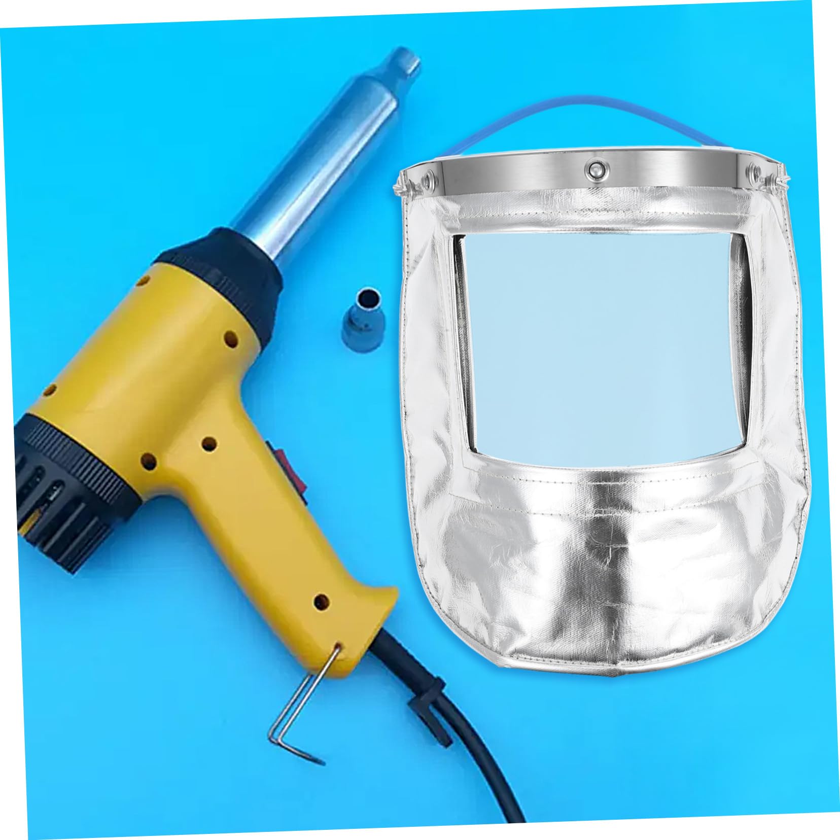 Maschera Protettiva Trasparente con Filtro Termico in Alluminio per Uso ad Alta Temperatura e Saldatura