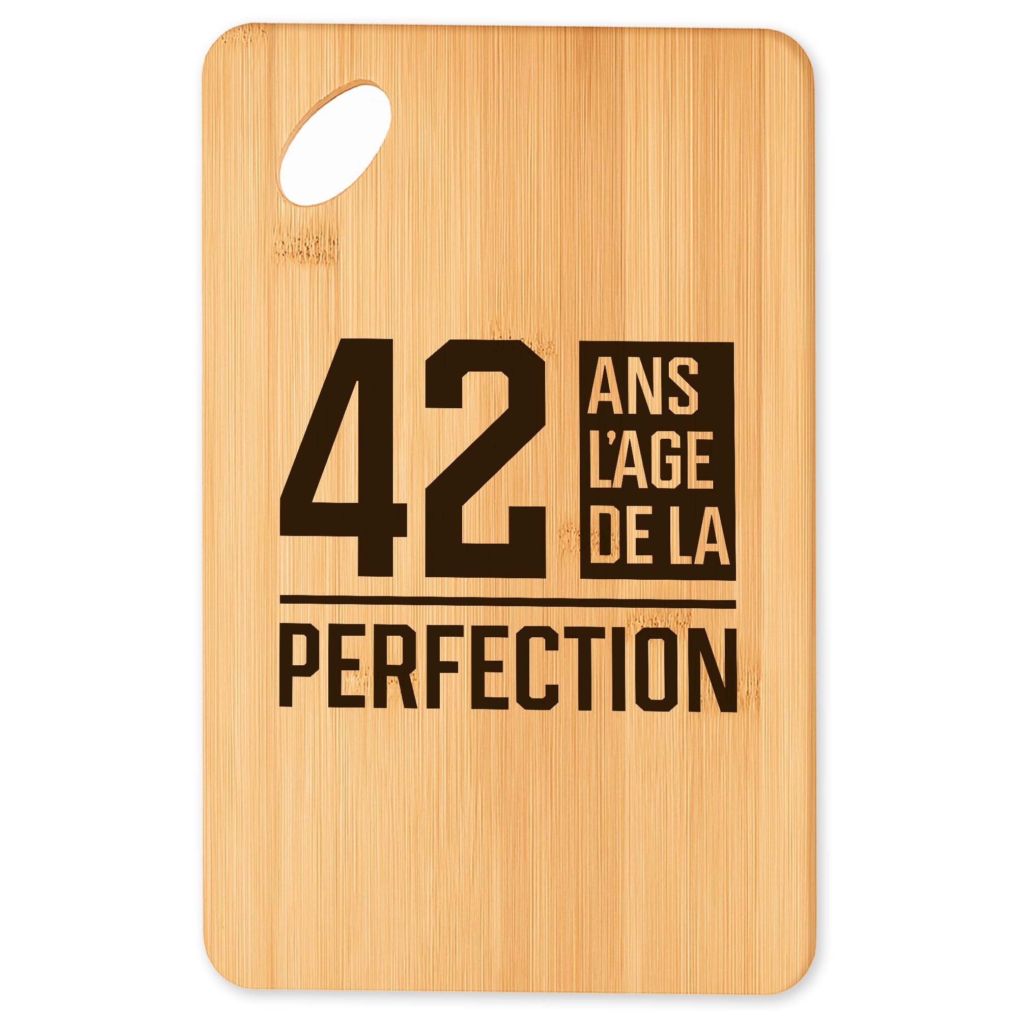 Planche à découper 42 ans en bambou pour cuisine et apéro