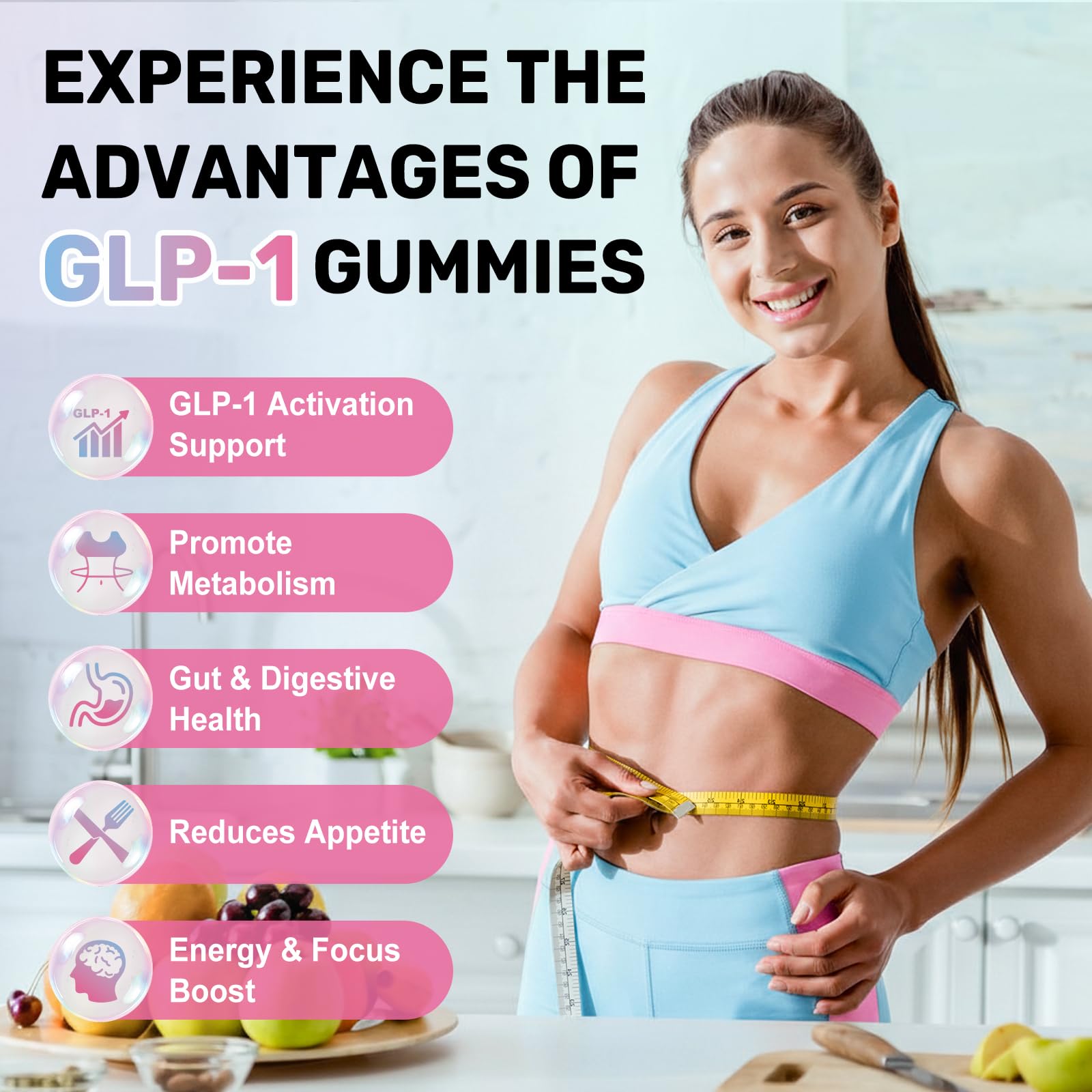 GLP-1 Support Gummies, Sugar-Free Appetite & Craving Control, Metabolism — Amazon image 3