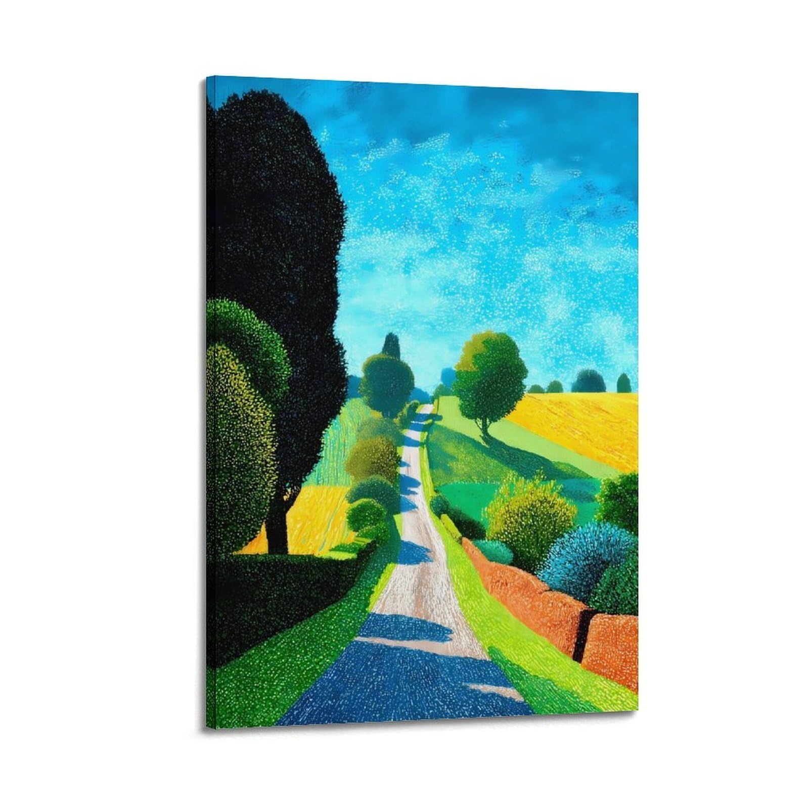 Joentdrn Frame-Style Abstract David Hockney Aesthetic Canvas Wall Art Print Home Decor For Bedroom Living Room08x12inch(20X30cm)