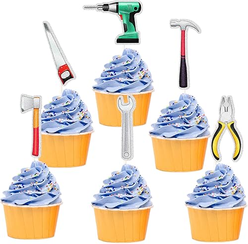 18 piezas de decoración para cupcakes, para niños y hombres, para tartas de cumpleaños, decoración de postre para alimentos, decoración de