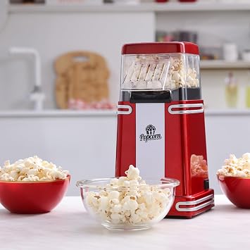 cookplus Retro Popcorn Makinesi Küçük Pm-1300S Mısır Patlatma Makinesi