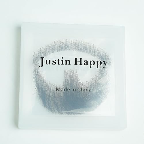 Miniatura 3 de Bigotes falsos de cabello humano, barba falsa para hombres, bigote falso, cheurón, bigote falso y cabra, barba realista, pelo facial, barbas de