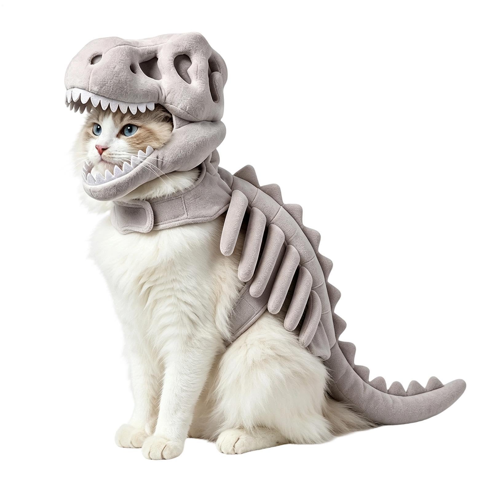 Kostium kota szkielet dinozaur miękki pluszowy szkielet strój 3D