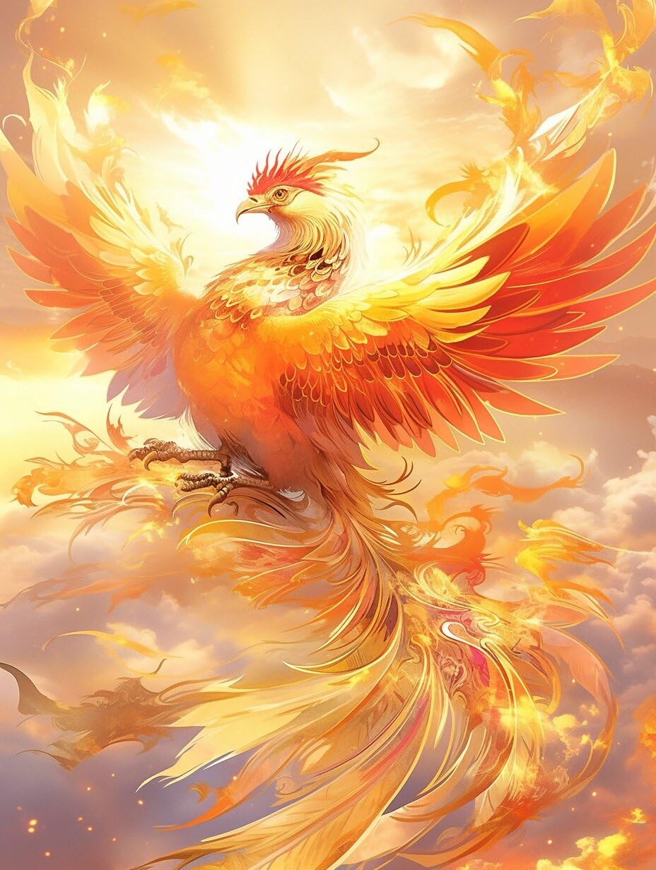 JWPSHIJIE Cross Stitch Pre-Printed Kits, Phoenix with Brilliant Feathers,B,30 * 40cm Needlework Full Range of Embroidery Starter Kits for Beginners DIY 11CT Stamped 3 Strands