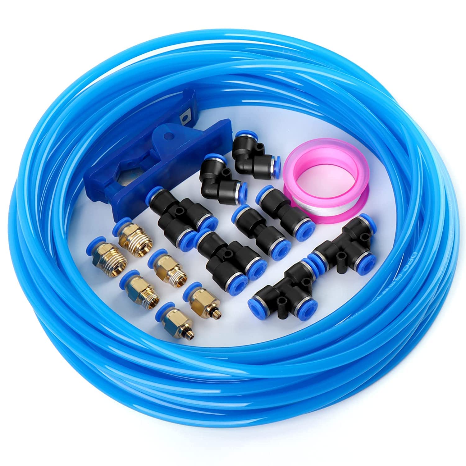 TAILONZ PNEUMATIC エアロブルー6mm外径4mm内径ウレタンPUエアホースホースキット10メートル32.8フィート