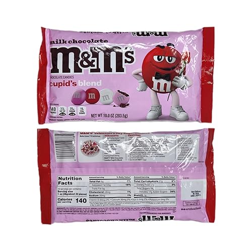 Miniatura 5 de M&M's Paquete variado para el día de San Valentín con imán para refrigerador Stone Cove  Incluye batido de fresa, maní, chocolate con leche y