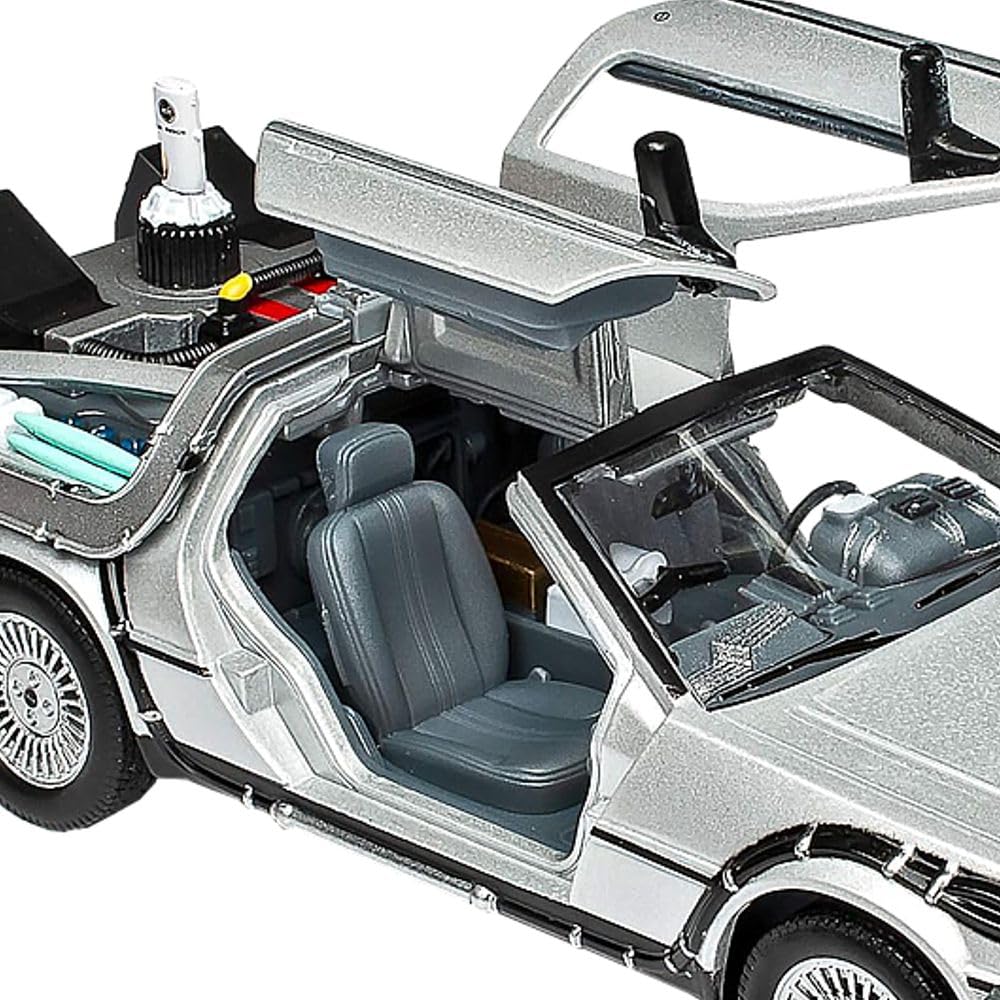 Welly Retour Vers Le Futur Delorean 1/24 - Diecast - Boîte Abîmée - Neuf