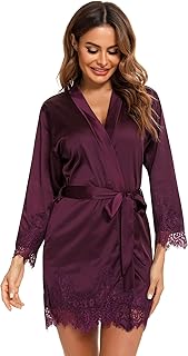 satin and lace dressing gown