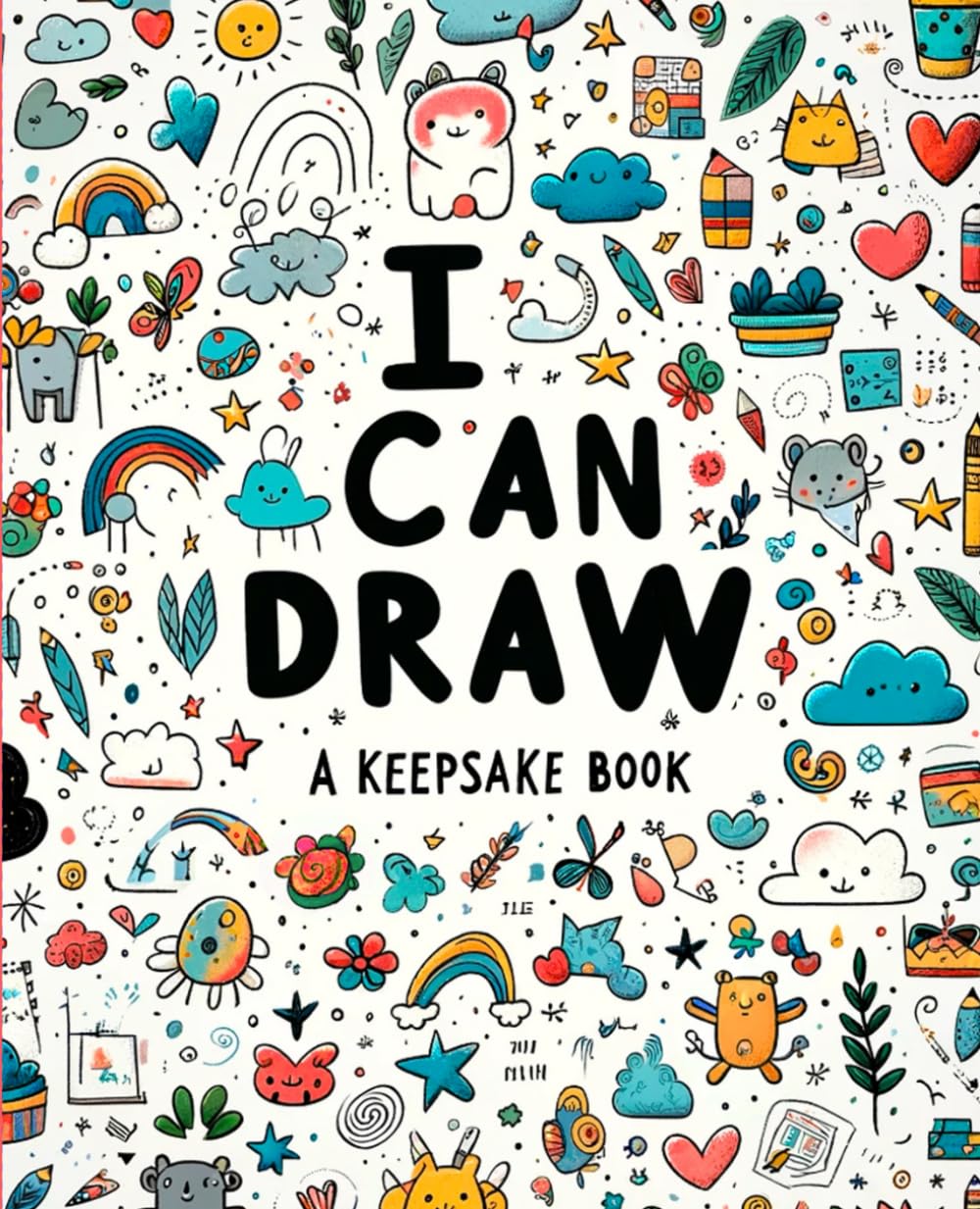 I Can Draw: Drawing Book for Kids, Keepsake Art for Kids, Drawing Prompt Book for Kids, Blank Sketch Book for Kids