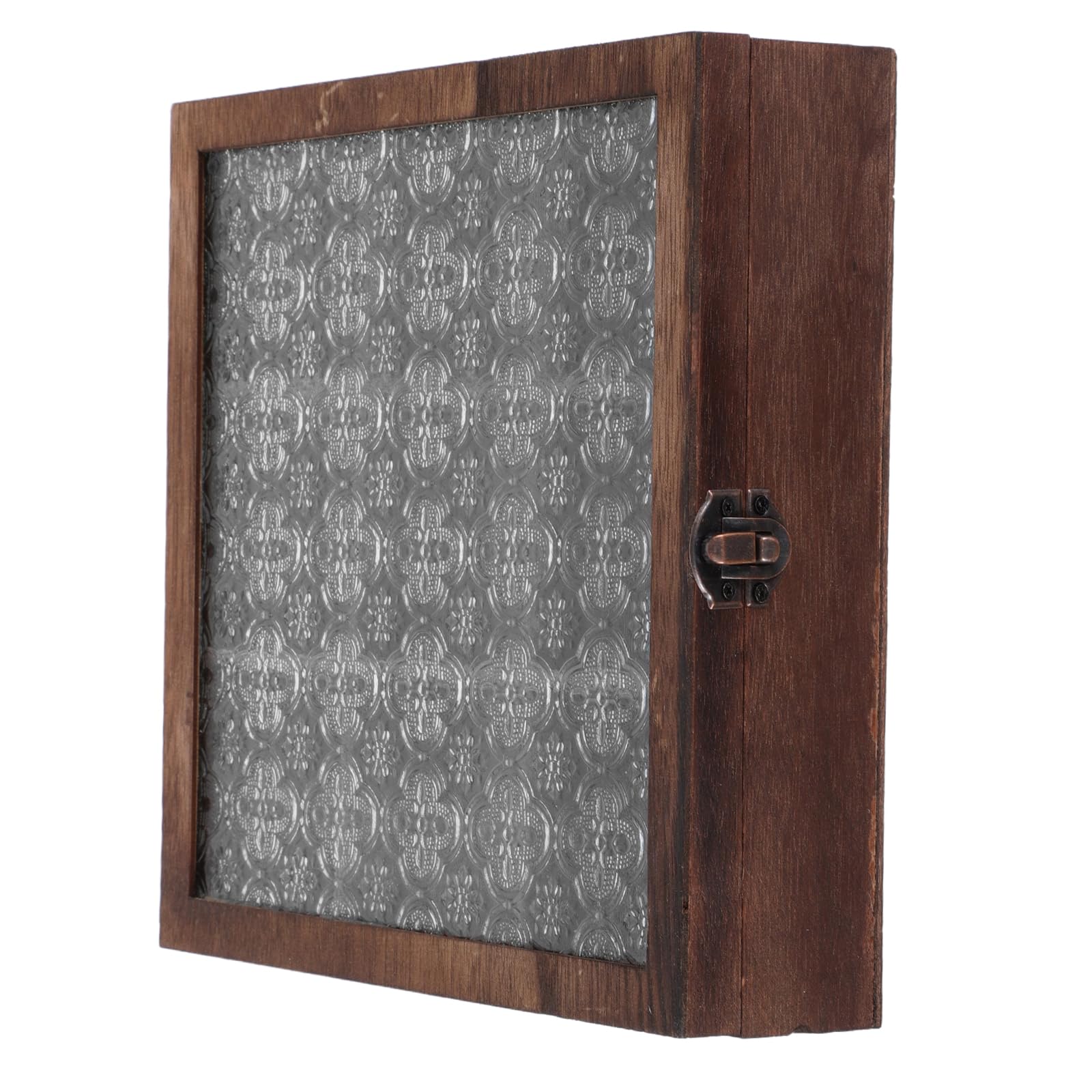 Toyvian Boîte de Rangement pour Sachets de Thé en Bois Noyer 12 Compartiments 23 X 23 X 6 Cm Organisateur Multifonction Cuisine Bureau avec Fenêtre de Visibilité