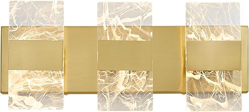 Miniatura 9 de Moderna lámpara LED de baño, regulable, 3 luces, color dorado, 5CCT, ajustable, luces de tocador sobre el espejo, luces LED de acrílico ahumado para