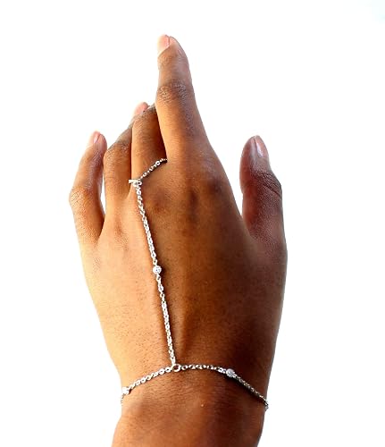 Triple Solitaire Diamond Ring Bracelet 