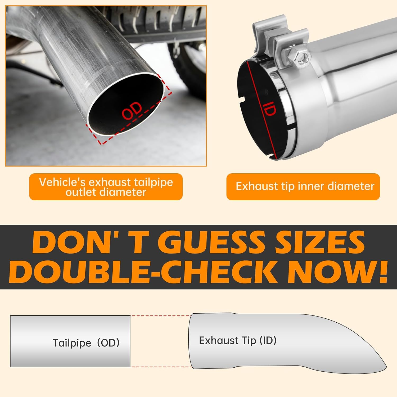 A-KARCK Turn Down Exhaust Tip 3.5" Inlet, Stainless Steel Universal Diesel Exhaust Tailpipe Tips with Clamp for 3.5" Inlet & Outlet, 12" Overall Length, Polished