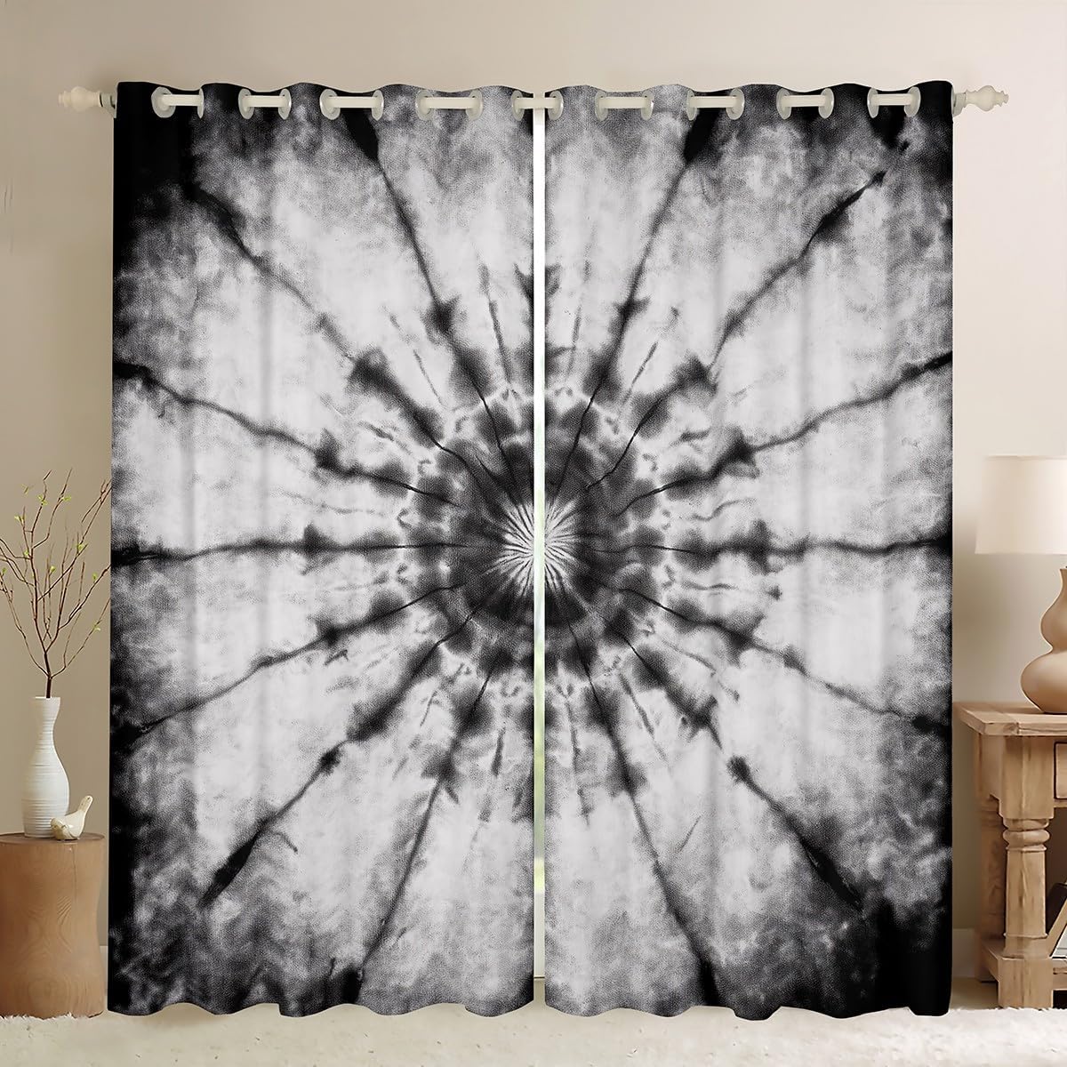 Erosebridal Palm Leaves Blackout Curtains Hawaiian Darkening Curtains Monstera Window Treatments 42"x90",2 Panels Tropical Leaves Window Drapes