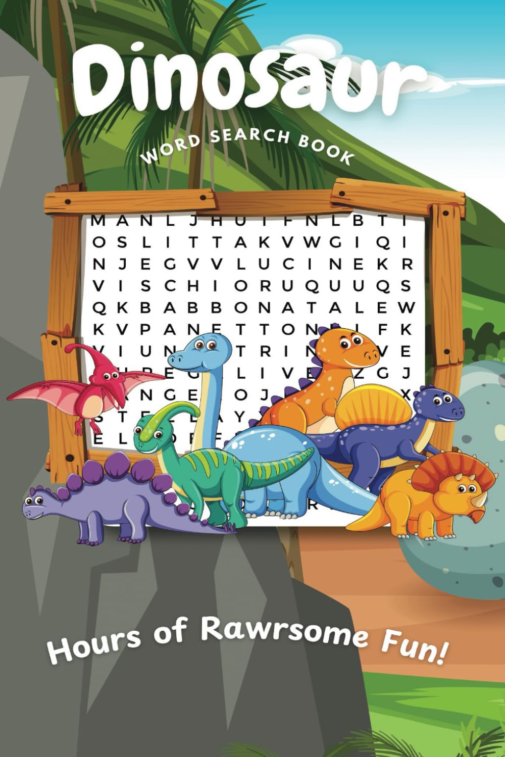 Dinosaur Wordsearch Book: A Dinosaur Themed Word Search Book For Adults, Seniors and Teens