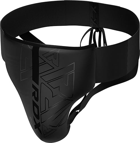 Vista 7 de RDX Protector de ingle para boxeo, Muay Thai, Kickboxing y lucha MMA, equipo abdominal de cuero de piel Maya para entrenamiento de artes marciales