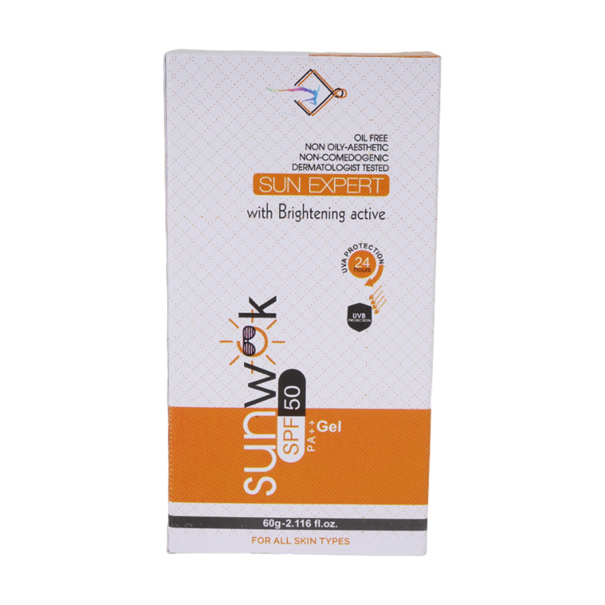 SUNWOK Sun Expert With Whitening Active Non Greasy Formula - SPF 50 PA++ (60 ml)