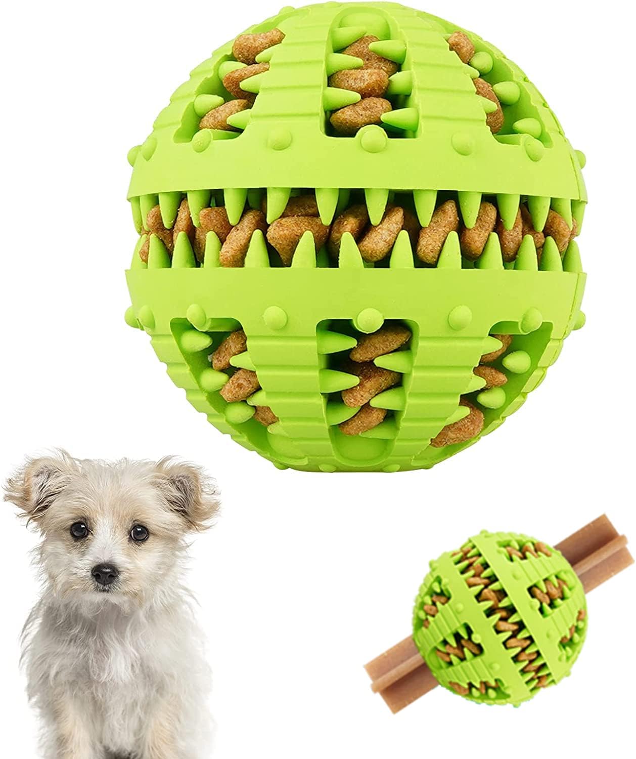 Bojafa Dog Toy Treat Dispenser Ball 8CM Puppy Toys For Boredom Interactive Dog Puzzle Feeder
