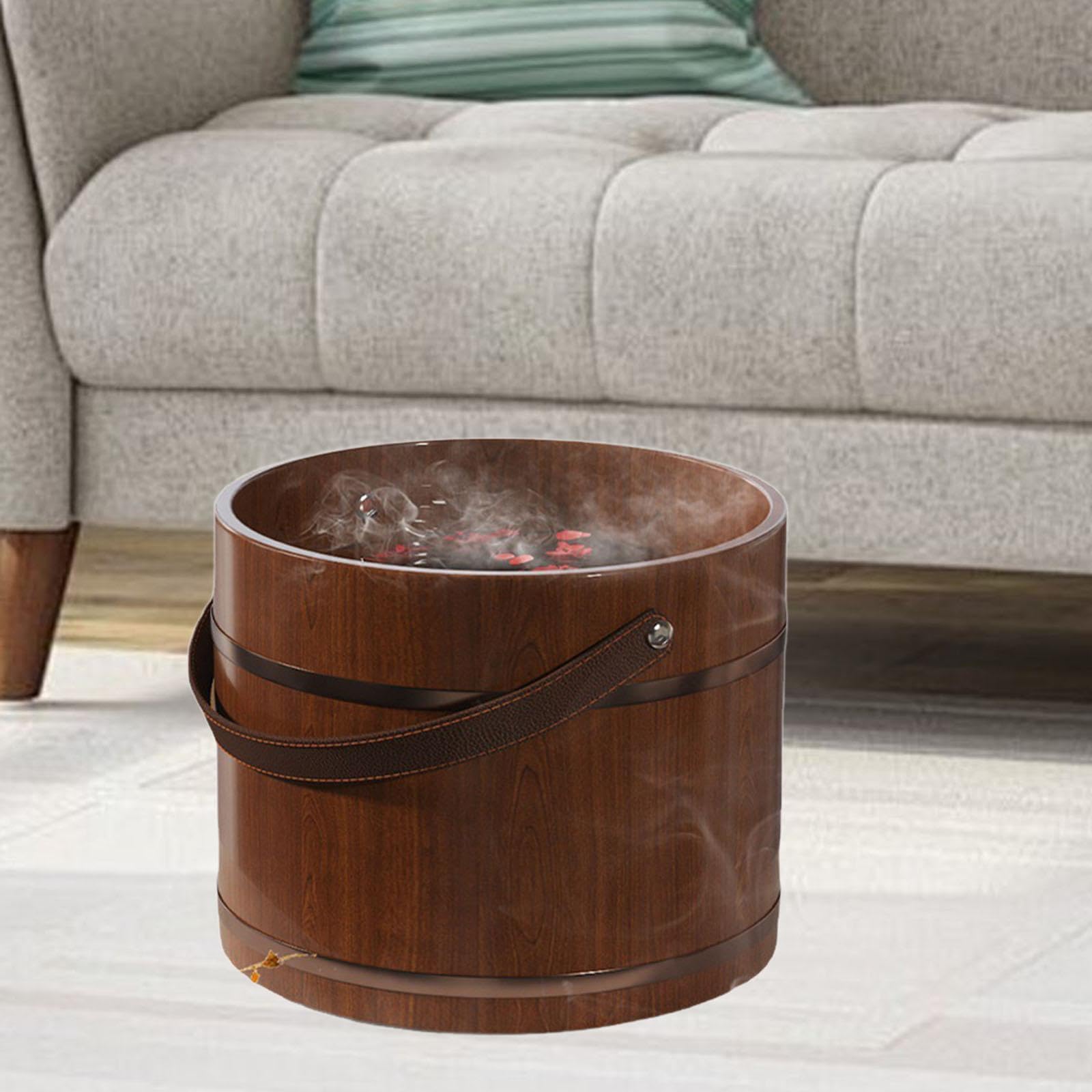 B Baosity Footbath Cubeta de Madera para Pedicura Barreño para Lavado para de Pies Cuenco para Limpieza Y Relajación Adecuada para Sauna Baño Hogar, Sin tapa