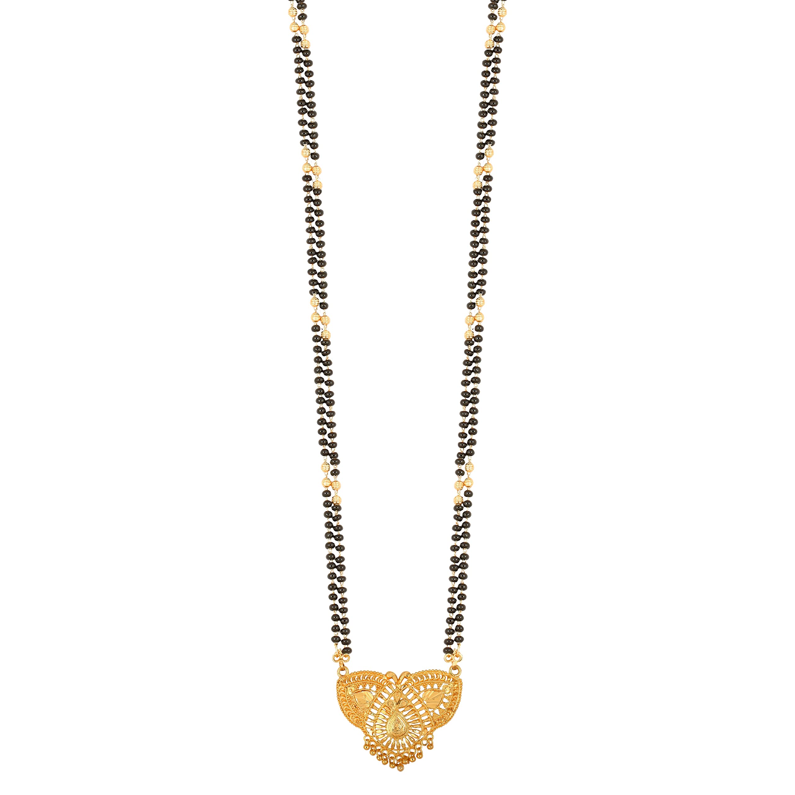 MEENAZ Mangalsutra For Women Girls Ladies Temple South Indian Traditional 1 Gram Gold Stylish Maharashtrian Long Double Chain Wati Mangal sutra Pendant Tanmaniya Black golden Nallapusalu Chains-497 (B0BNYLSB8W) Amazon Price History, Amazon Price Tracker