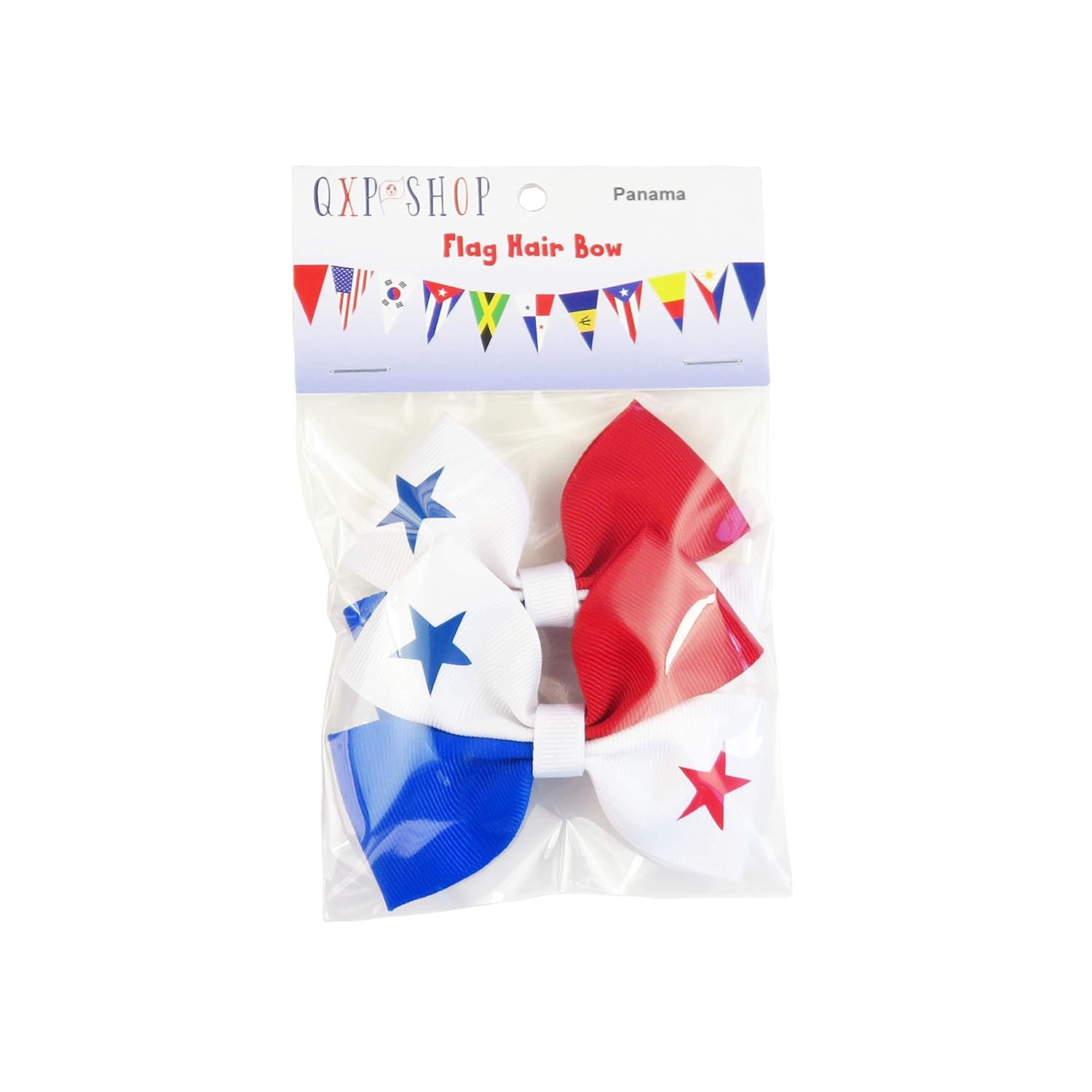 Panama Flag Hair Bow Girls Women Hair Accessories Cultural Multicultural School Events QXP Shop
