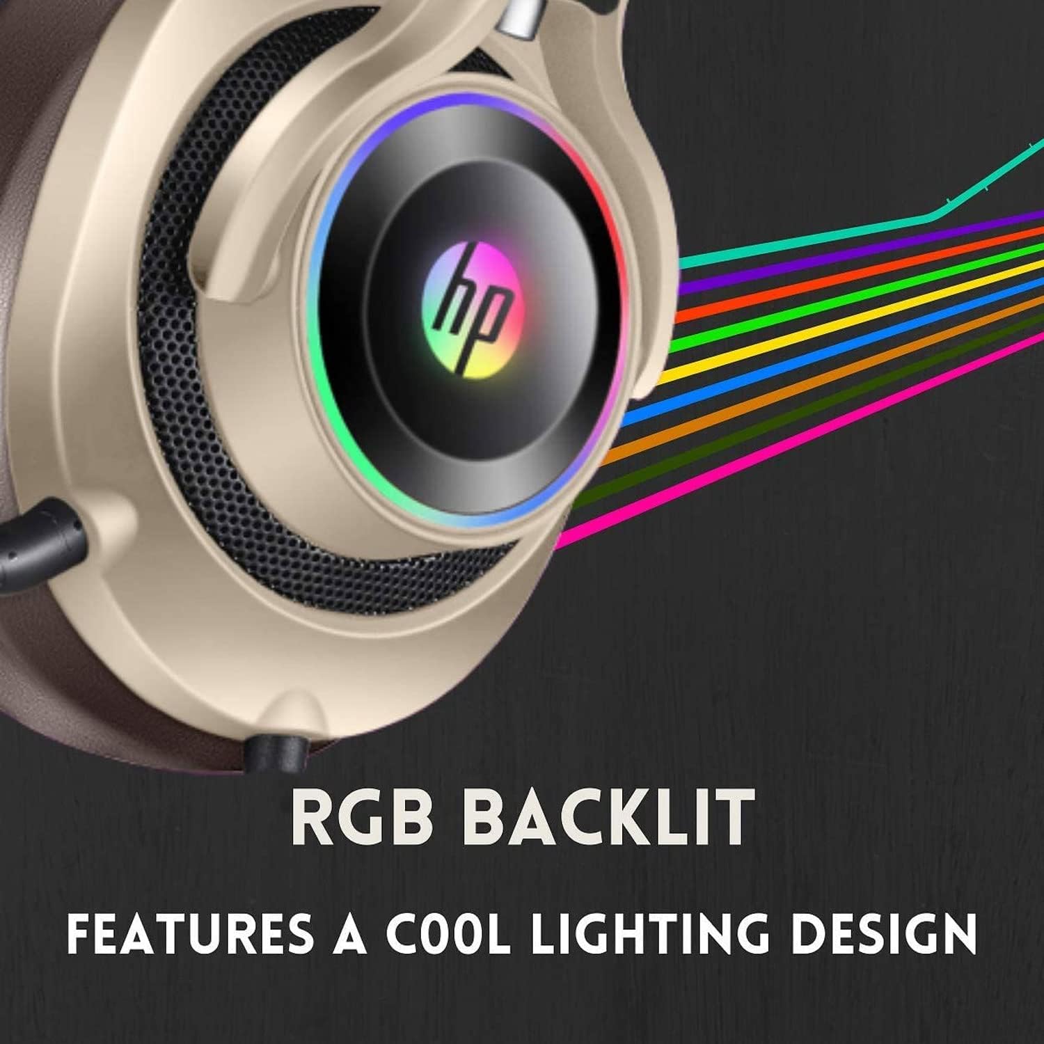 HP Gaming Headset for PS4, Xbox One PC Controller with Bass Surround Sound, LED Light and Noise Isolating Over Ear Headphone with Mic Plus 3.5mm USB Cable for Laptop Mac Nintendo Switch Games