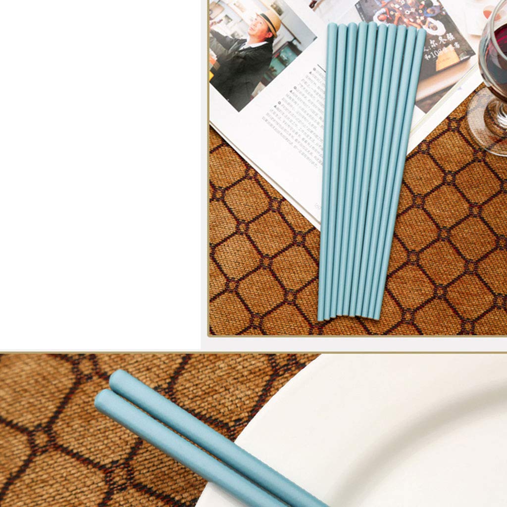 Baguettes réutilisables en Porcelaine, Cadeau, céramique, Lavable au Lave-Vaisselle, Porcelaine Chinoise, 5 Paires de Baguettes à Sushi, Rouge 2 (Noir) (Vert, Taille Unique)