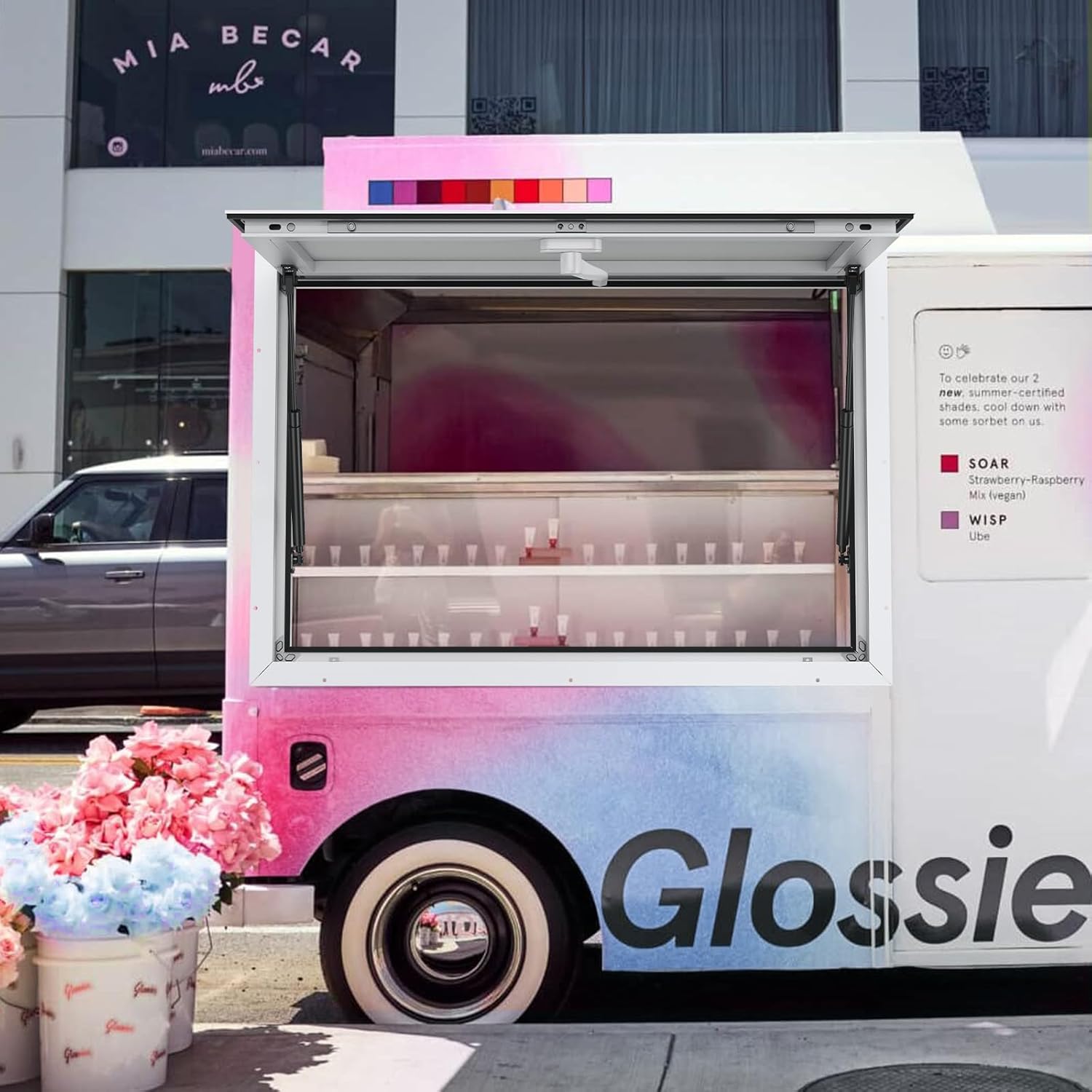 VEVOR Concession Window for Food Truck, 36"x24" Aluminum Alloy Food Truck Service Windows, Up to 85 Degrees Stand Serving Window with Awning Door & Drag Hook, for Food Trucks Concession Trailers