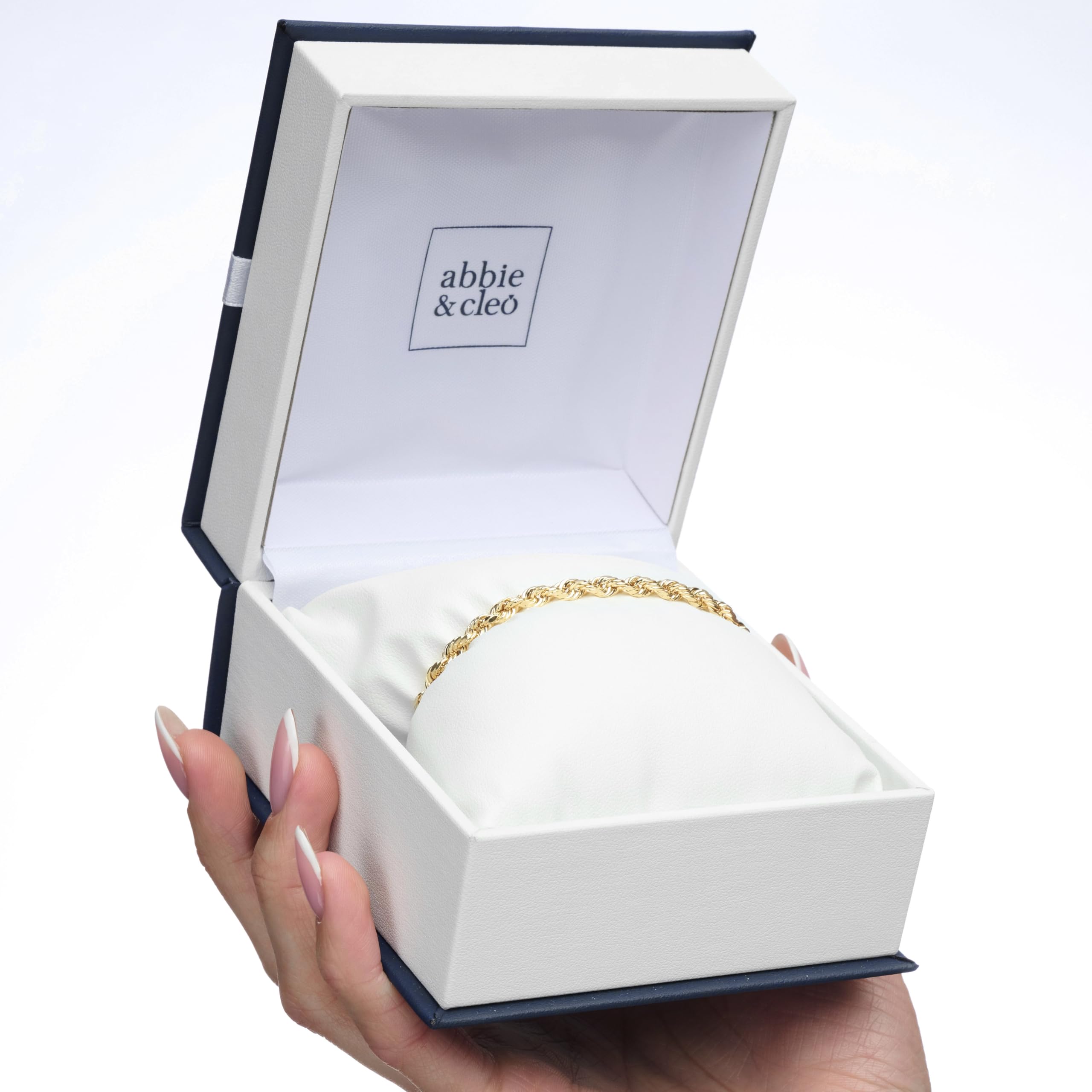 Cadena de cuerda de oro para hombres y mujeres en oro real de 10 o 14 quilates, pulseras de cadena de cuerda de oro, Oro amarillo 6