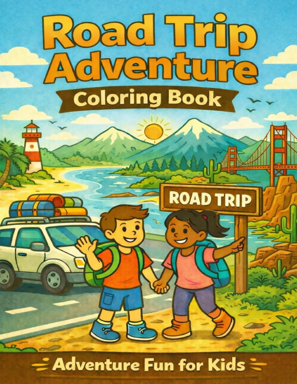 Road Trip Adventure Coloring Book: Adventure Fun for Kids (Adventure Fun for Kids Series)