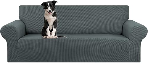 Miniatura 65 de KEKUOU - Funda elástica para sofá de 3 plazas (de 79 a 94 pulgadas), protector de muebles de 3 asientos con parte inferior elástica para niños o