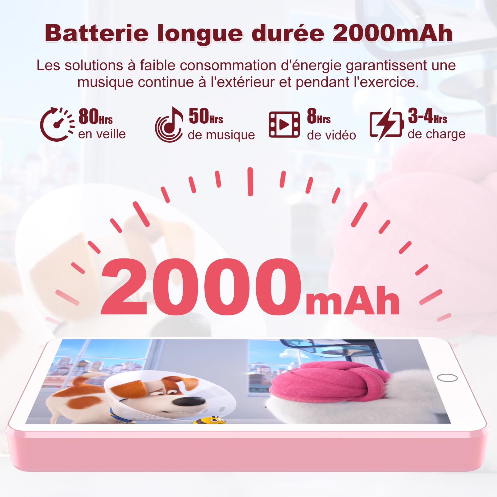 16 Go Lecteur MP3 avec Bluetooth WiFi et écran Tactile 4.02"