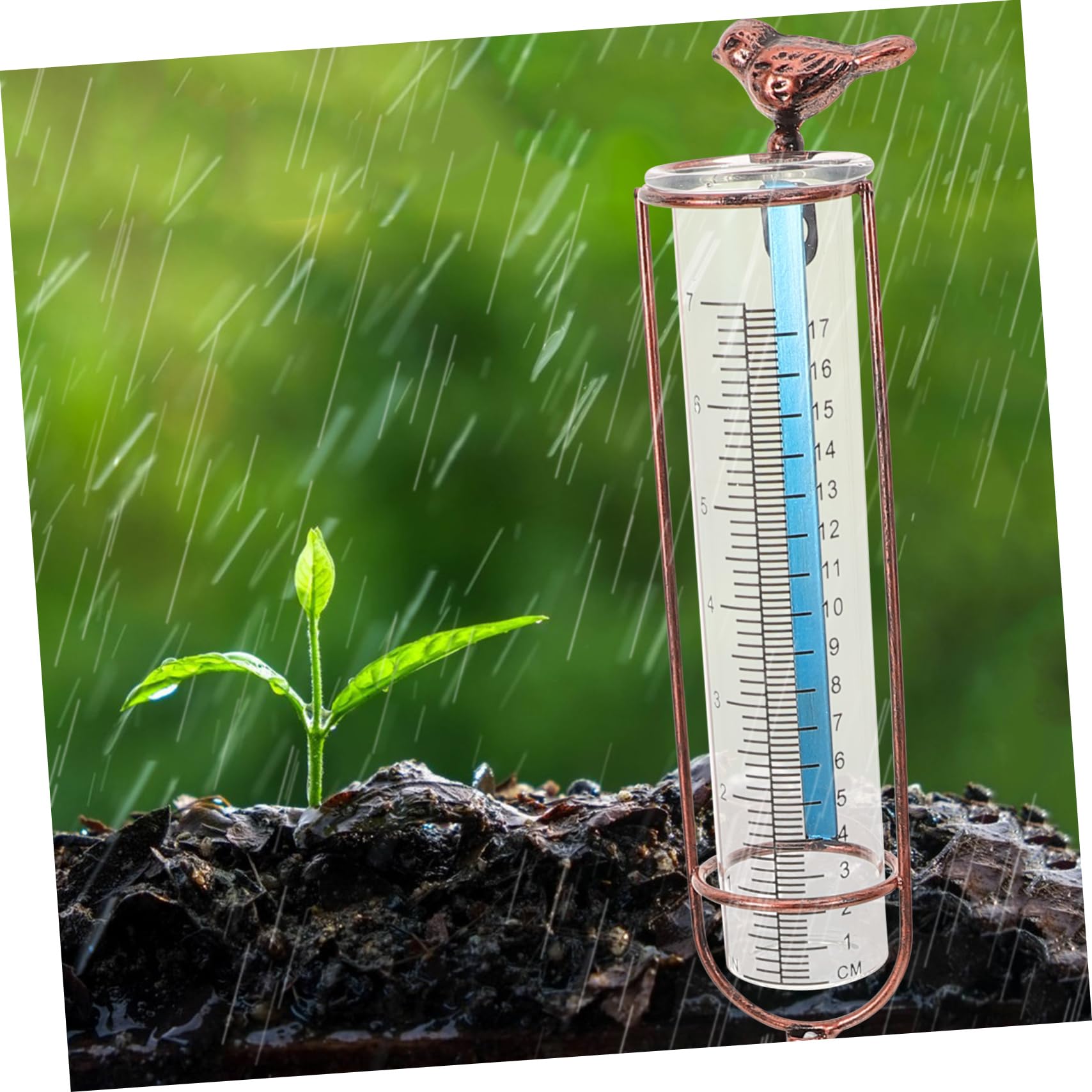 Gatuida 2stücke Regenmesser Ersatzrohr Transparentes Messrohr Für Garten Outdoor Präzise Messung Stabil Langlebig Elegantes Design Mit Rotem Dichtungsring