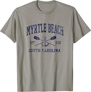 Myrtle Beach, SC, Arch Distressed, Retro T-Shirt