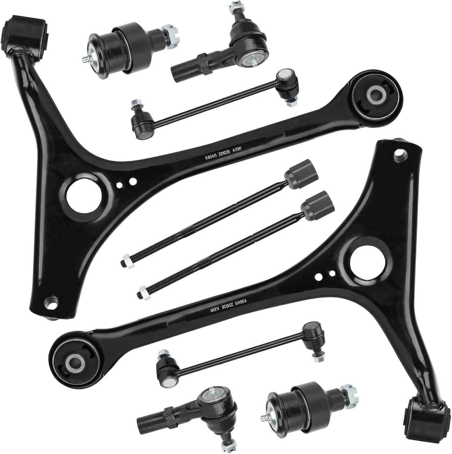 10pc Front End Suspension Kit for Ford Taurus 1998-2007 for Mercury Sable 1998-2005 2 Front Lower Control Arms 4 Tie Rods 2 Lower Ball Joints 2 Sway Bars Control Arm Kit K80411 K80412