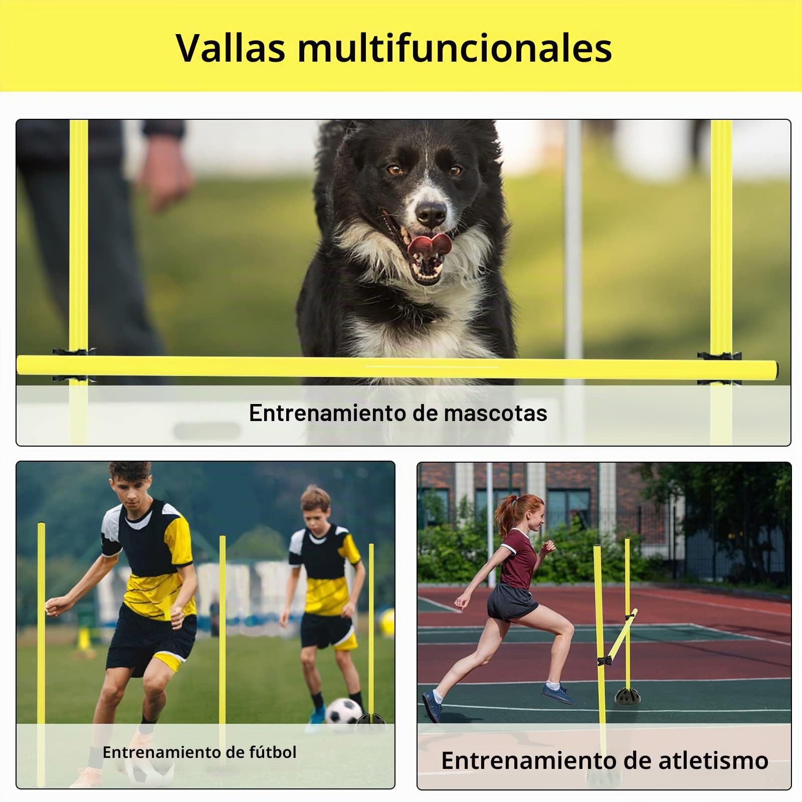 ACXIN Agility Juego de barras de entrenamiento para entrenamiento condicional, multifunción, juego de obstáculos, entrenamiento para saltar, dribing, deportes escolares