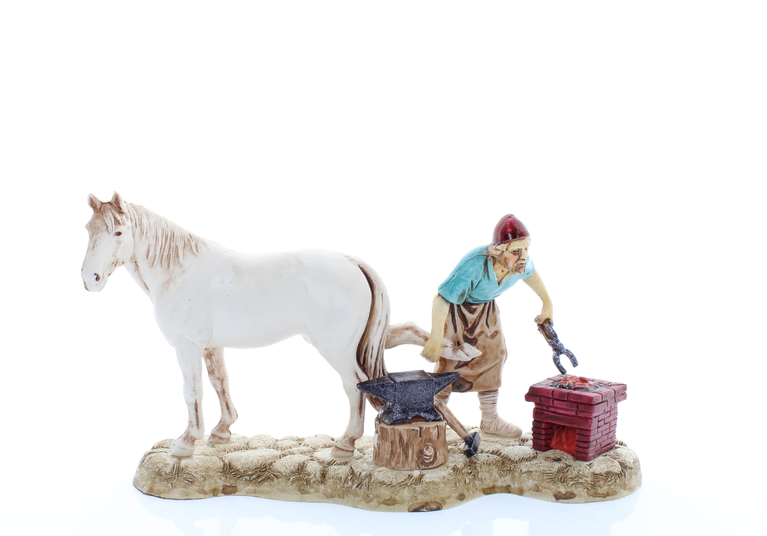 Moranduzzo Herrero para Belén de 10 Cm Escala 1:20 - Figuras de Belén Indestructibles - Estilo 700', Pintura Acabada a Mano, Producto Oficial, Escultor M. Landi