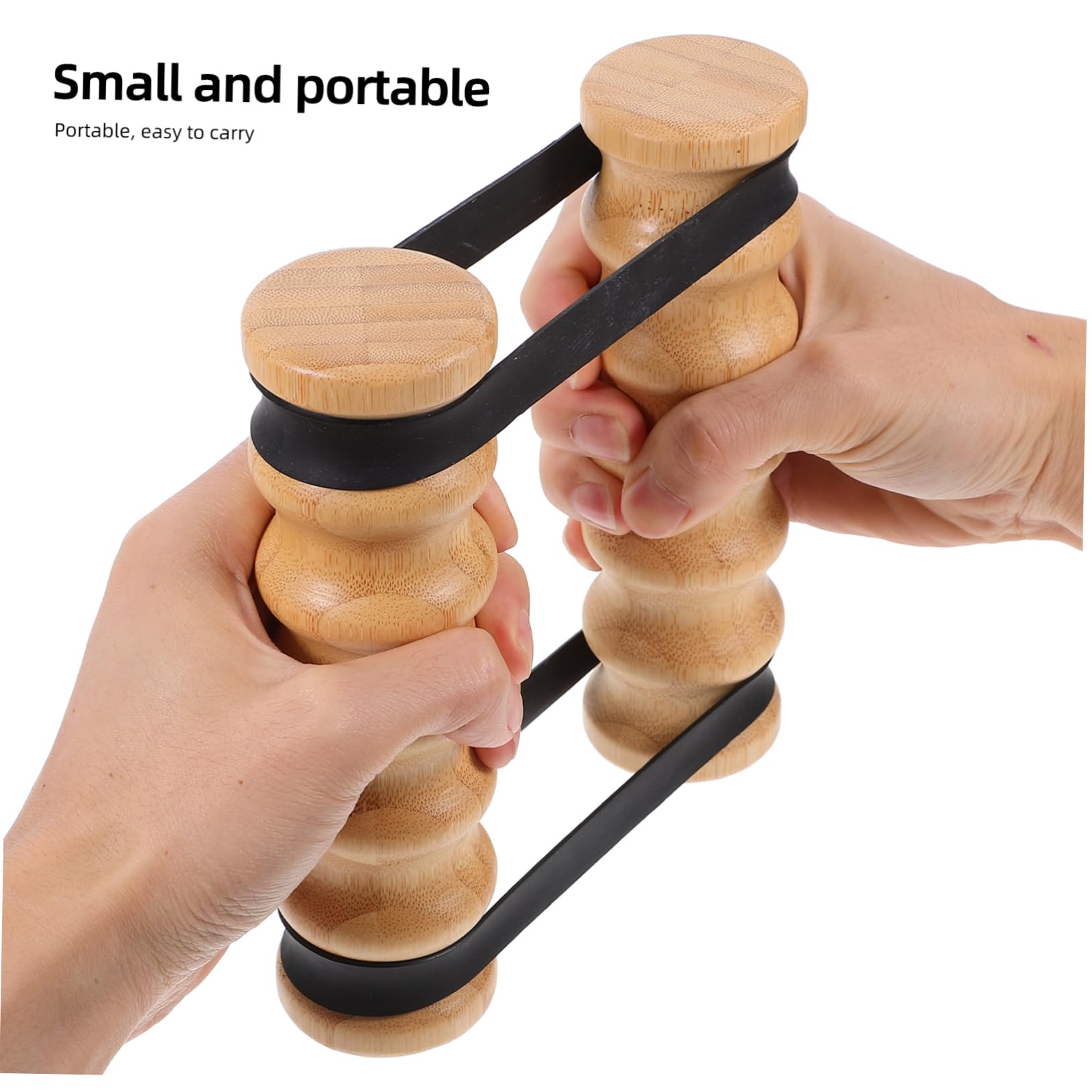 Fasce Elastiche per Esercizi Spalle con Maniglie in Legno, 2 Pezzi | Resistenza Regolabile, Design Portatile, Impugnatura Antiscivolo, Uso per Yoga e Stretching