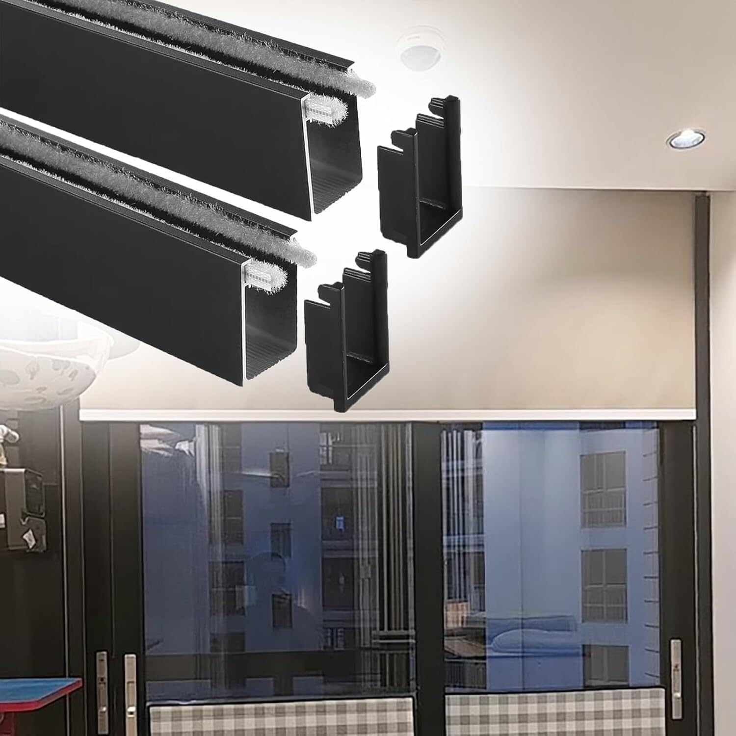 Black Light-blocking Strip, Suitable For Window Side Rails(75cm/29.5inch)
