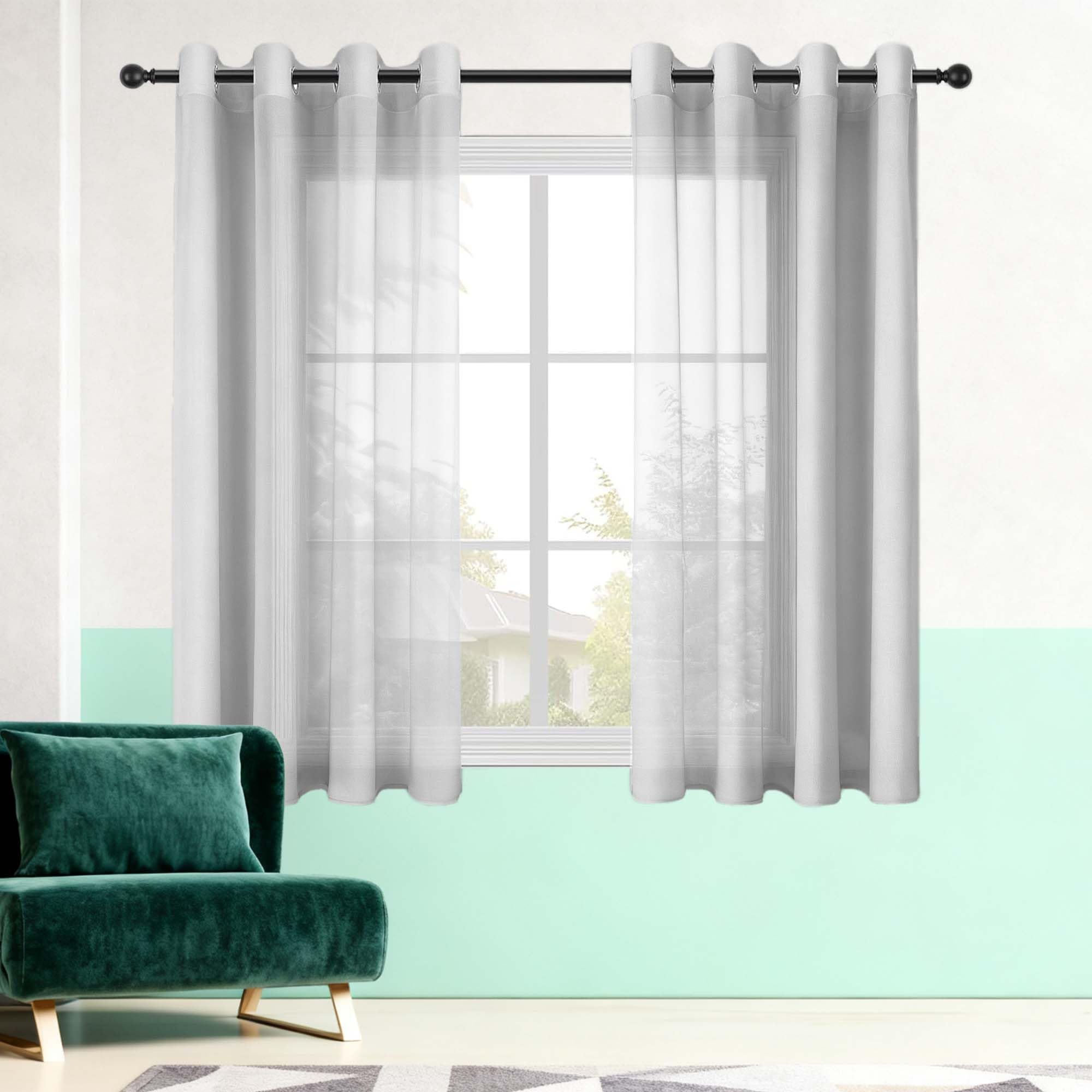 Voilage salon gris clair 270x270 pour une ambiance douce