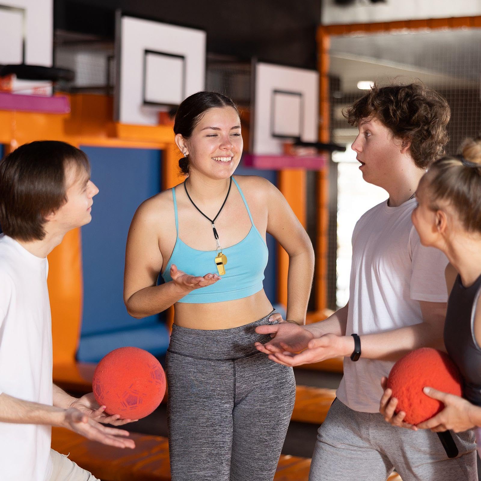 Jenaai Silbato de metal fuerte con cordón, silbato deportivo de acero inoxidable para entrenador, árbitro para adultos, supervivencia, emergencia, silbato dorado para profesores, policía, fútbol