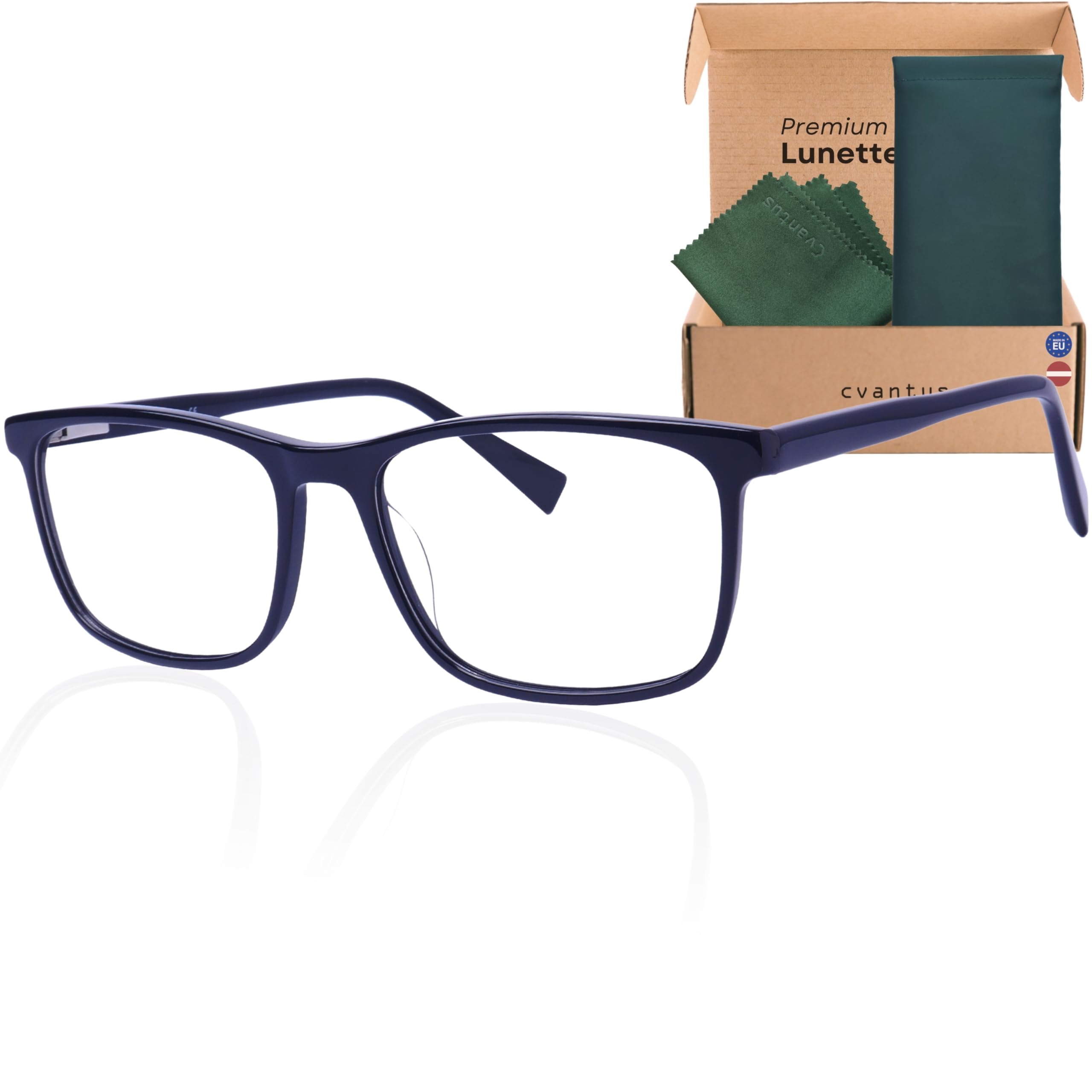 Cvantus Lunettes de lecture Anti-lumière bleue UV Antireflet Homme Femme Carrées