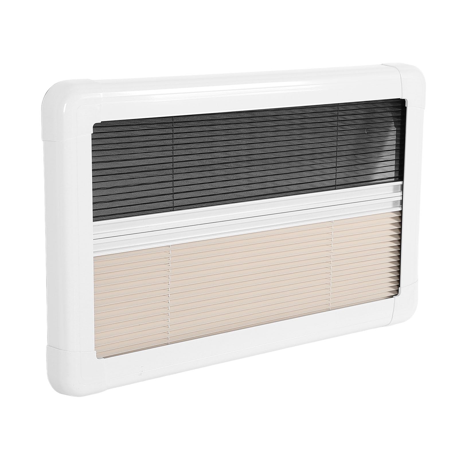Keenso Stores Intérieurs de Fenêtre de Camping-Car 30x18 Pouces, Rideaux Occultants Plissés, Isolation de Protection, avec Serrure Coulissante Lisse, pour Camping-Car, Caravane,